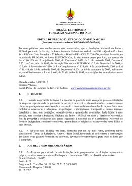 Edital para Preg&atilde;o Eletr&ocirc;nico, Servi&ccedil;os Cont&iacute;nuos com