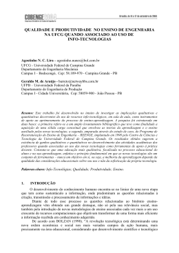 Qualidade e produtividade no ensino de engenharia na