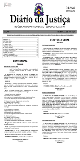 DJ 2430 - Tribunal de Justi&ccedil;a do Estado do Tocantins