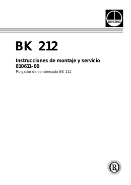 Purgador de condensado BK 212