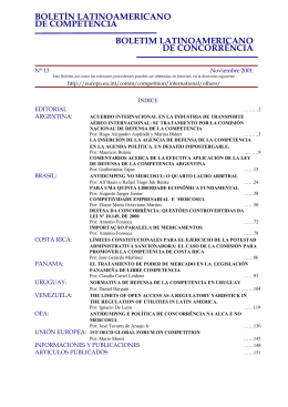 bolet&iacute;n latinoamericano de competencia boletim