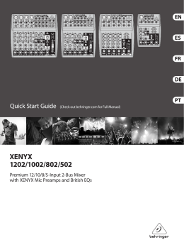 XENYX 1202/1002/802/502 Controls