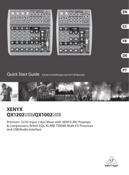 XENYX QX1202USB/QX1002USB Controles