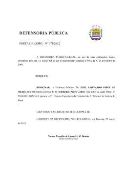 PORTARIA GDPG 073. DESIGNA dr. Eric defesa Raimundo Pedro 2