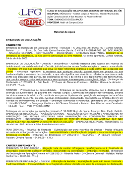 CURSO DE ATUALIZA&Ccedil;&Atilde;O EM ADVOCACIA CRIMINAL NO