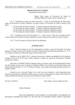 PROJETO DE LEI Nº 302/2012 Procuradoria