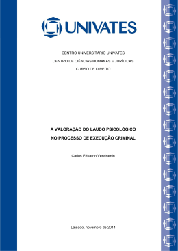 a valora&ccedil;&atilde;o do laudo psicol&oacute;gico no processo de
