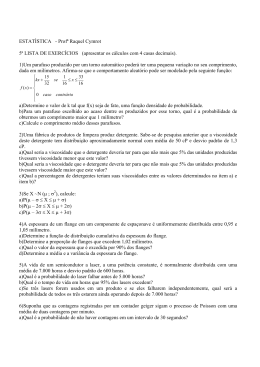 ESTAT&Igrave;STICA - Prof&ordf; Raquel Cymrot 5&ordf; LISTA DE