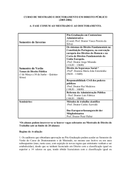 Direito P&uacute;blico - Faculdade de Direito da Universidade Cat&oacute;lica