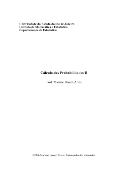 C&aacute;lculo das Probabilidades II