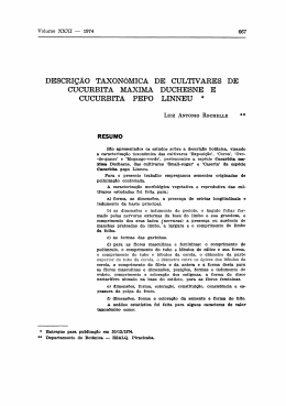 Article: Taxonomic description of cultivars of the