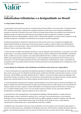 Jabuticabas tributárias e a desigualdade no Brasil