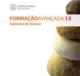 Forma&ccedil;&atilde;o Avan&ccedil;ada &ndash; Semestre de Inverno