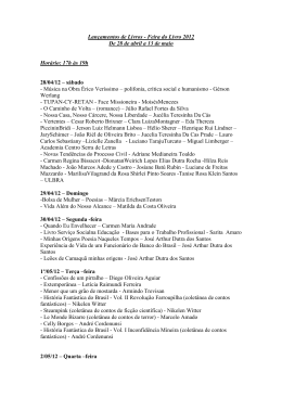 Lan&ccedil;amentos de Livros Diversos - das 16h30 &agrave;s 19h _finalizado__