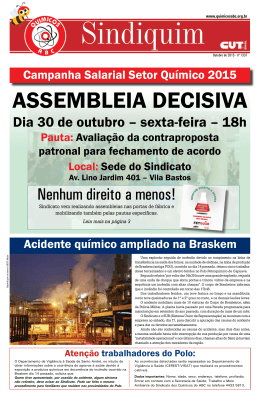Sindiquim - Sindicato dos Qu&iacute;micos do ABC