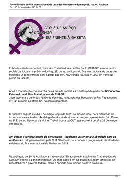 Ato unificado do Dia Internacional de Luta das Mulheres