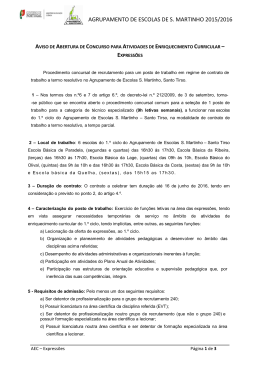 AGRUPAMENTO DE ESCOLAS DE S. MARTINHO 2015/2016