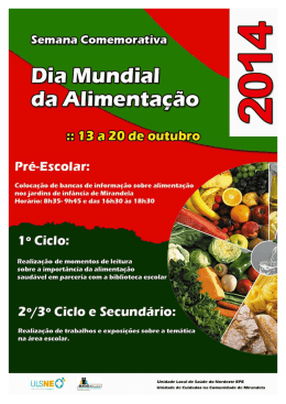 Programa das atividades em Mirandela