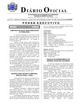 Di&aacute;rio Oficial n&ordm; 1.556 - 08 de novembro (Quinta-feira)