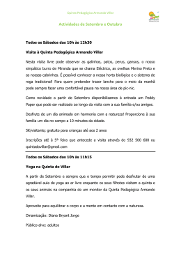 Programa das Actividades