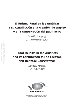 El Turismo Rural en las Américas y su contribución a la creación de