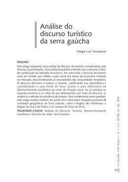 An&aacute;lise do discurso tur&iacute;stico da serra ga&uacute;cha