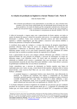 As rela&ccedil;&otilde;es de produ&ccedil;&atilde;o na Inglaterra criaram Thomas Cook