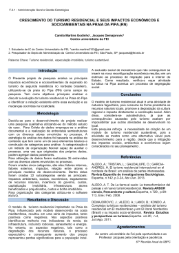 crescimento do turismo residencial e seus impactos