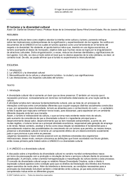 El turismo y la diversidad cultural