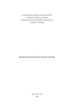 Projeto Pedag&oacute;gico do Curso - Universidade Federal do Maranh&atilde;o
