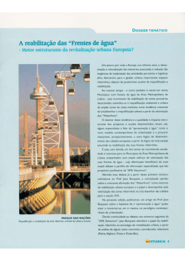 A reabilitação das “Frentes de água”