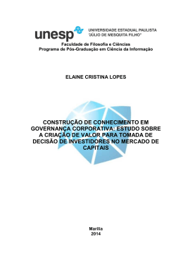 Elaine Cristina Lopes - Faculdade de Filosofia e Ci&ecirc;ncias