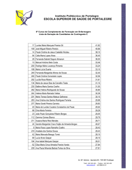 8&ordm; CCFE Lista Final C.rtf - Escola Superior de Sa&uacute;de de Portalegre