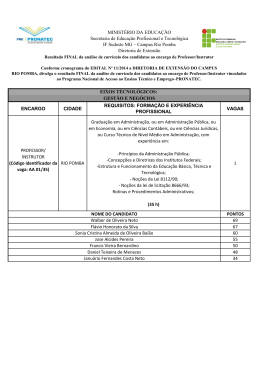 Resultado Final Edital 11/2014 - PRONATEC
