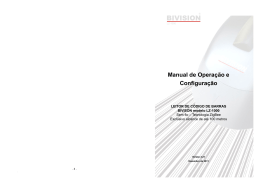 Manual de Opera&ccedil;&atilde;o e Configura&ccedil;&atilde;o V.3.21 - Leitor Bivision LZ-1000