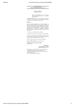 Decreto Nº 40-2015 - Prefeitura Municipal de Iguatu