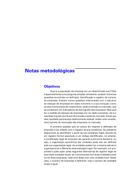 Notas metodológicas