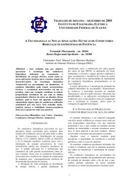 Aplica&ccedil;&otilde;es t&eacute;cnicas de condutores bimet&aacute;licos em sistemas de