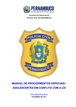 Adolescente em Conflito com a Lei.