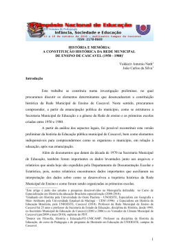 hist&oacute;ria e mem&oacute;ria: a constitui&ccedil;&atilde;o hist&oacute;rica da rede