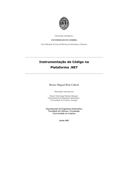 Instrumenta&ccedil;&atilde;o de C&oacute;digo na Plataforma .NET