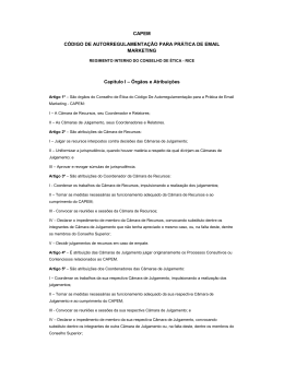 CAPEM C&Oacute;DIGO DE AUTORREGULAMENTA&Ccedil;&Atilde;O PARA PR&Aacute;TICA