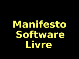 Aula 1 - Manifesto Software Livre