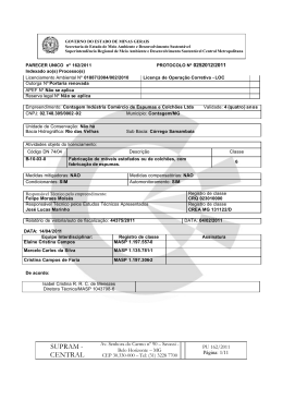 Parecer &Uacute;nico - Secretaria de Estado de Meio