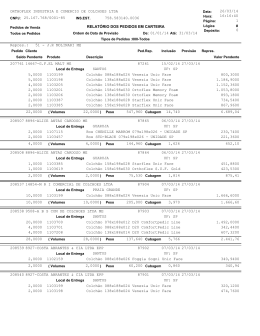 76547 Ped Carteira n&atilde;o Faturado