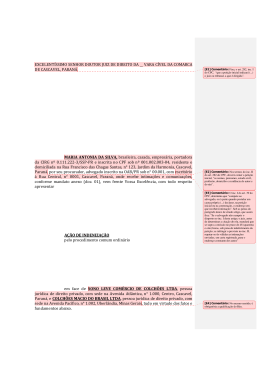 EXCELENT&Iacute;SSIMO SENHOR DOUTOR JUIZ DE DIREITO DA __
