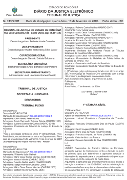 18 - Tribunal de Justiça de Rondônia