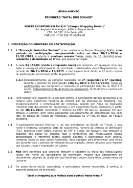 REGULAMENTO PROMOÇÃO “NATAL DOS SONHOS”