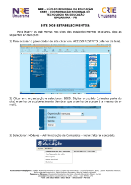 Acesse em PDF - N&uacute;cleos Regionais de Educa&ccedil;&atilde;o