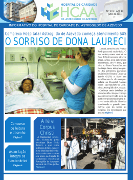 O SORRISO DE DONA LAURECI - Hospital de Caridade Dr